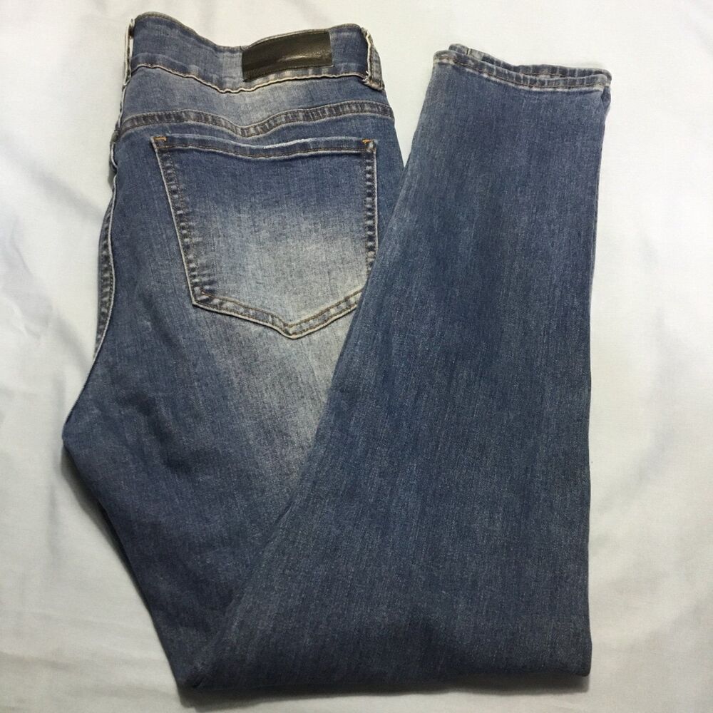 Helena High Rise Women's Distressed Denim Blue Jeans Sz 8